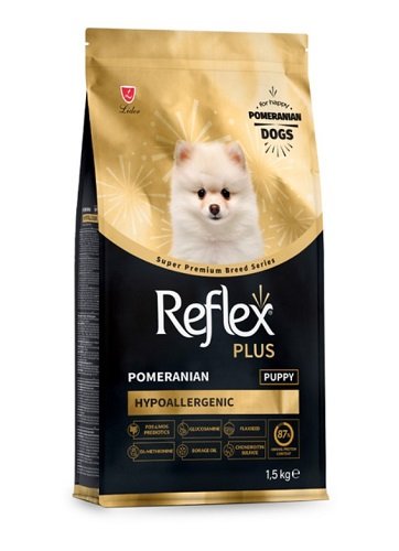 Корм сухий повноцінний та збалансований Reflex Plus для цуценят породи померанський шпіц 1,5 кг
