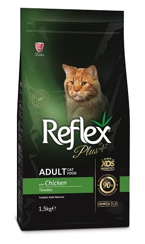 Корм сухий повноцінний та збалансований для котів Reflex Plus з куркою 1.5 кг