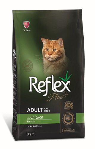 Корм сухий повноцінний та збалансований для котів Reflex Plus з куркою 8 кг
