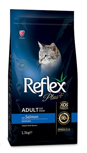 Корм сухий повноцінний та збалансований для котів Reflex Plus з лососем 1.5 кг