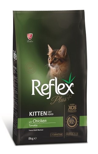 Корм сухий повноцінний та збалансований для кошенят Reflex Plus з куркою 8 кг