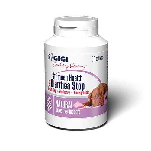 Вітамінно-мінеральний комплекс GiGi Stomach Health & Diarrhea Stop для нормалізації функції травної системи 1 таблетка на 10 кг №80