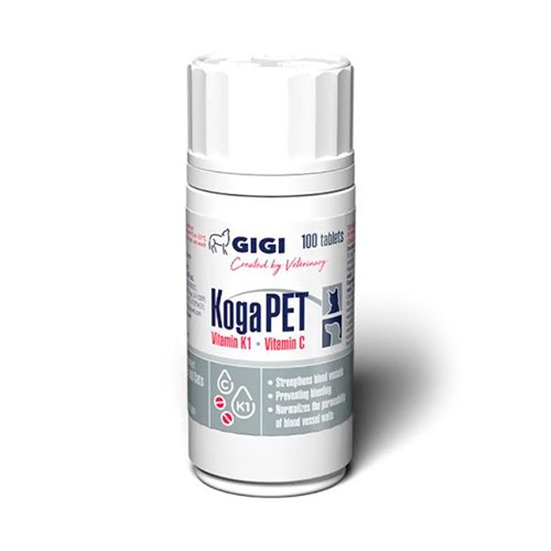 Препарат GiGi KogaPET (КогаПЕТ) для улучшения свертываемости крови у собак и кошек N100 (таб)