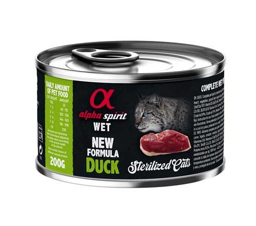 Alpha Spirit Duck Sterilized Cat - вологий корм з качкою для стерилізованих котів, 200г