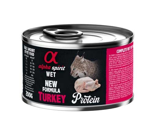 Alpha Spirit Turkey Adult Cat - вологий корм з індичкою для дорослих котів, 200г