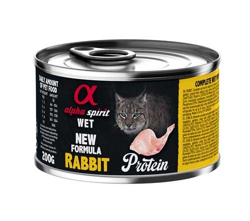 Alpha Spirit Rabbit for Adult Cats - вологий корм з кроликом для дорослих котів, 200г