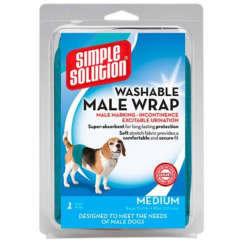 Simple Solution Washable Male Wrap Medium - багаторазова гігієнічна підкладка-протектор для кобелів середня, 6шт