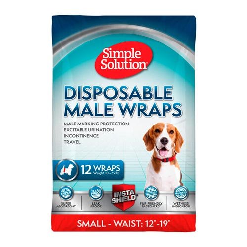 Simple Solution Disposable Male Wrap Small - гігієнічна підкладка-протектор для кобелів мала, 12 шт