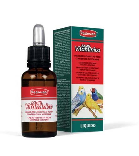 Padovan Multivitaminico - додатковий рідкий корм (прикорм) для птахів, 30 мл