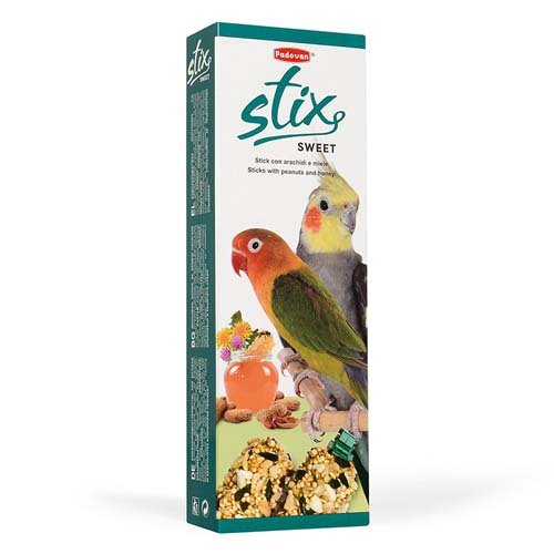 Padovan Stix sweet parrocchetti - лакомство для средних попугаев, 100 г