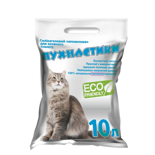 Силикагелевый наполнитель Пушистики 10 л
