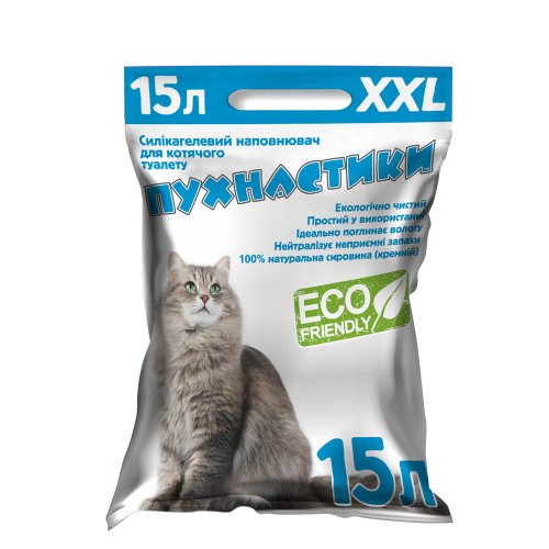 Силікагелевий наповнювач Пухнастики 15 л