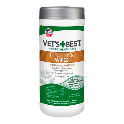 Вологі серветки Vet`s Best Flea&Tick Wipes від комах для собак 50 шт