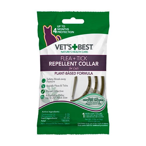Найшийник Vet`s Best Flea&Tick Repellent Collar for Cats від бліх і кліщів для котів 60 см 1 шт