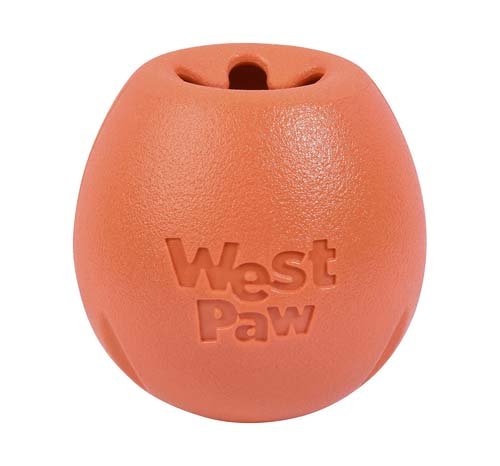 Игрушка для собак West Paw Rumbl Large Melon большая оранжевая 10см