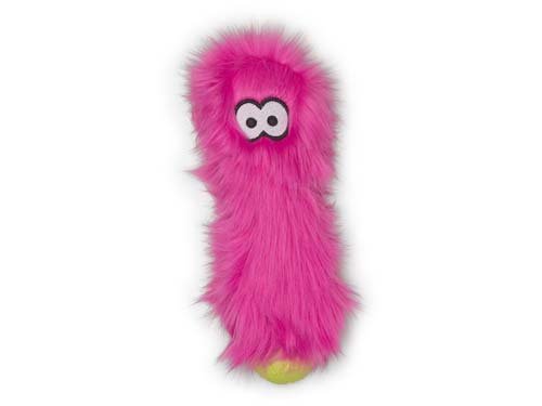 Игрушка пищалка для собак West Paw Custer Hot Pink пушистая розовая 26см