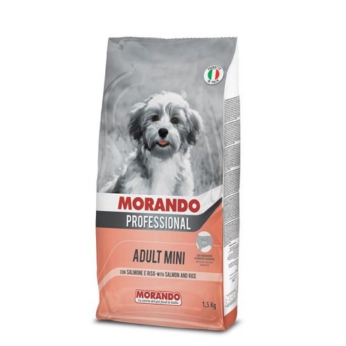 Полнорационный сухой корм Morando Professional для взрослых собак мелких пород с лососем и рисом, 1,5 кг