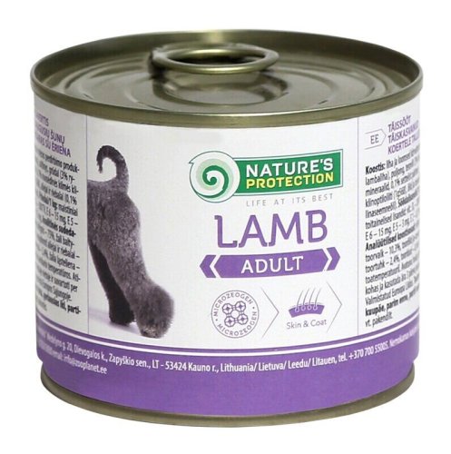 Влажный корм для взрослых собак всех пород с ягненком Nature's Protection Adult Lamb 200г