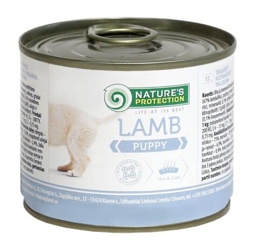 Влажный корм для щенков всех пород с ягненком Nature's Protection Puppy Lamb 200г Влажный корм для щенков всех пород с ягненком Nature's Protection Puppy Lamb 200г