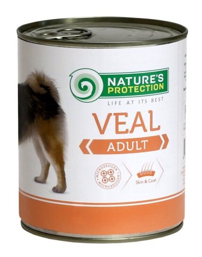 Влажный корм для взрослых всех пород с телятиной Nature's Protection Adult Veal 400г