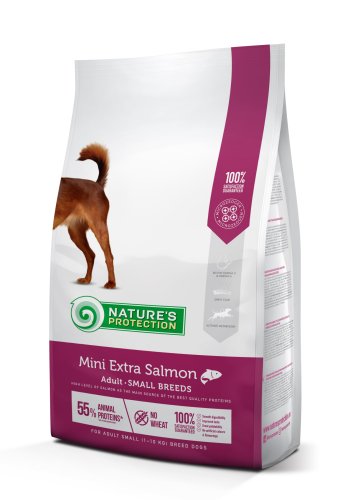 Сухой корм для взрослых собак малых пород с лососем Mini Extra Salmon Adult Small Breeds 2кг