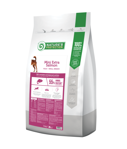 Сухий корм для дорослих собак малих порід з лососем Mini Extra Salmon Adult Small Breeds 7.5кг