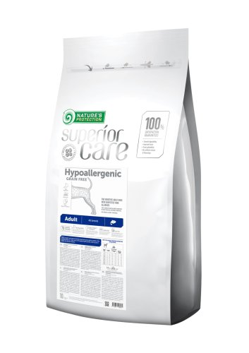 Сухий гіпоалергенний беззерновий корм для дорослих собак всіх порід Superior Care Hypoallergenic Grain Free Adult All Breeds 10кг Сухий гіпоалергенний беззерновий корм для дорослих собак всіх порід Superior Care Hypoallergenic Grain Free Adult All Breeds 10кг