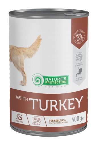 Влажный корм для взрослых собак с индюшкой Nature's Protection Nature’s Protection with Turkey 400 г