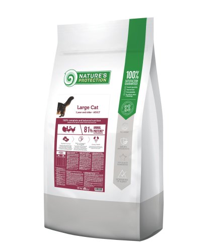 Сухий корм для дорослих котів великих порід Nature's Protection Large cat 18кг  Сухий корм для дорослих котів великих порід Nature's Protection Large cat 18кг
