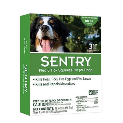 Kраплі протипаразитарні Sentry Flea & Tick Squeeze-On for Dogs від бліх, кліщів і комарів для собак понад 30 кг, 1 піпетка