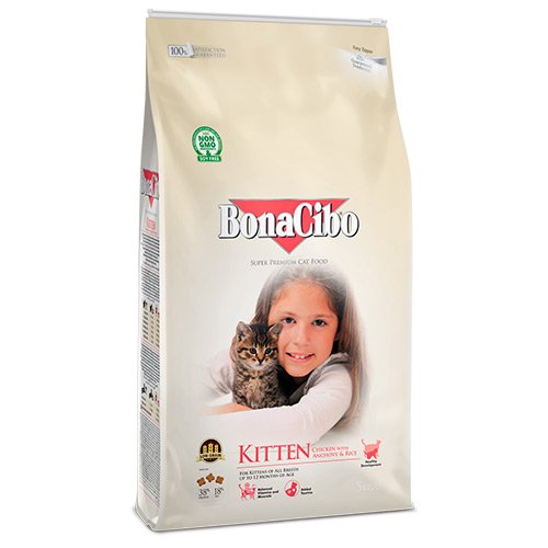 Сухий корм BonaCibo Kitten для годування кошенят з першого прикорму від народження, 5 кг  Сухий корм BonaCibo Kitten для годування кошенят з першого прикорму від народження, 5 кг