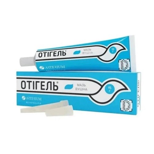Мазь ушная для лечения отита у собак и кошек Arterium Отигель, 15г  Мазь ушная для лечения отита у собак и кошек Arterium Отигель, 15г