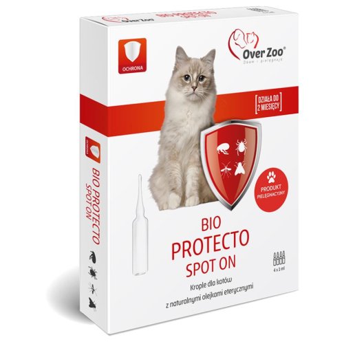 Противопаразитарные капли OverZoo Bio Protecto Spot On для кошек 4x1 мл  Противопаразитарные капли OverZoo Bio Protecto Spot On для кошек 4x1 мл