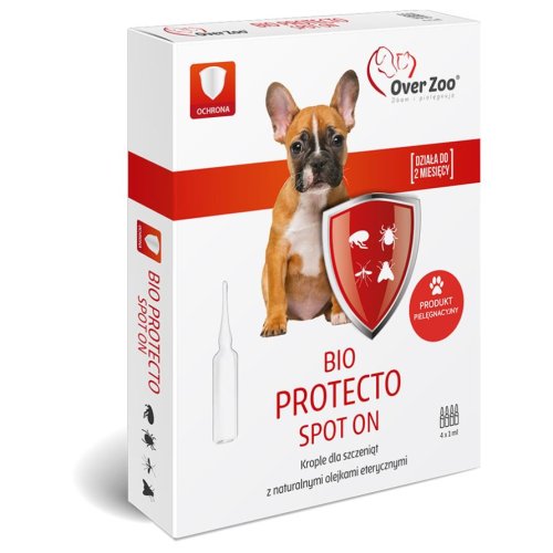 Противопаразитарные капли OverZoo Bio Protecto Spot On для щенков 4x1 мл  Противопаразитарные капли OverZoo Bio Protecto Spot On для щенков 4x1 мл