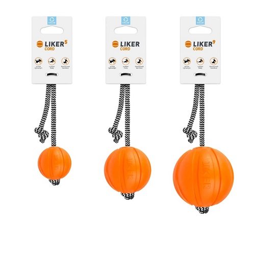 М'ячик для собак Collar Liker Корд на шнурі, діаметр 9 см