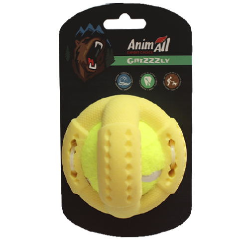 Игрушка AnimAll AGrizZzly 9666 Теннисный мяч S, yellow Игрушка AnimAll AGrizZzly 9666 Теннисный мяч S, yellow