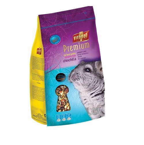 Корм ​​Vitapol Преміум для шиншил, м'яка упаковка, 750 г
