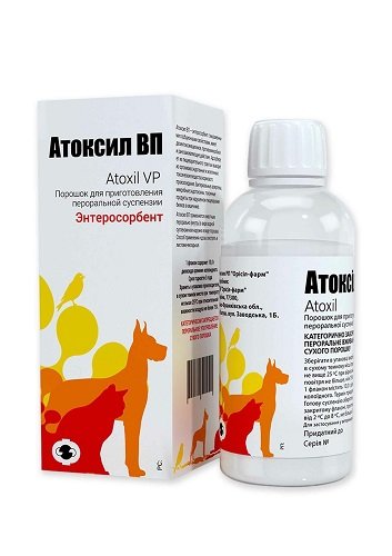 Энтеросорбент для собак и кошек Атоксил ВП 10,0г флакон №1