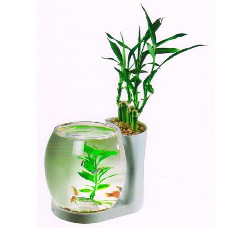 Акваріум Resun Nature World NW-03, одинарний, освітлення LED, білий, 3 л