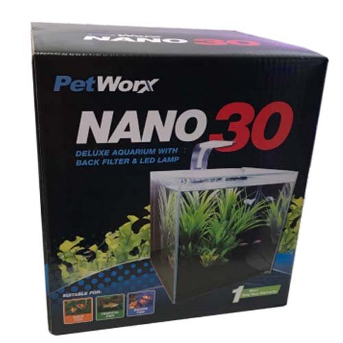 Акваріумний набір PetWorx Nano-30 з обладнанням, 27 л, 30х30х30см