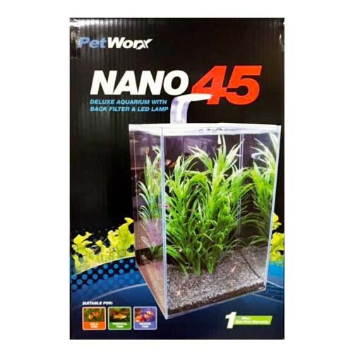 Аквариумный набор PetWorx Nano-45 с оборудованием, 40 л, 30х30х45см