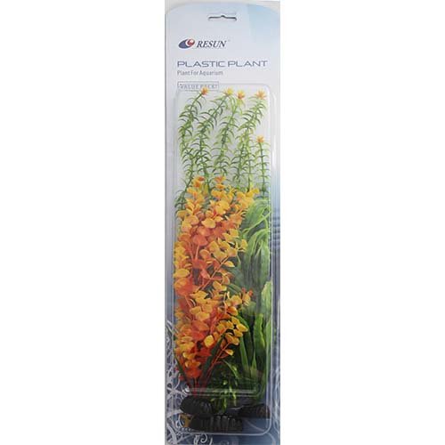 Набор аквариумных растений Resun PLK 136, пластик, 3 шт, 40,5см