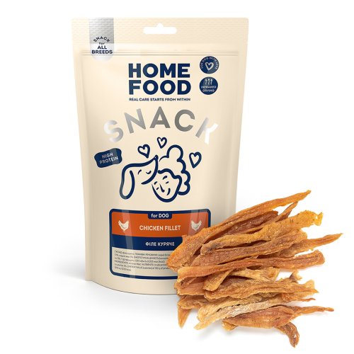 Ласощі для собак HOME FOOD Філе куряче, 80 г