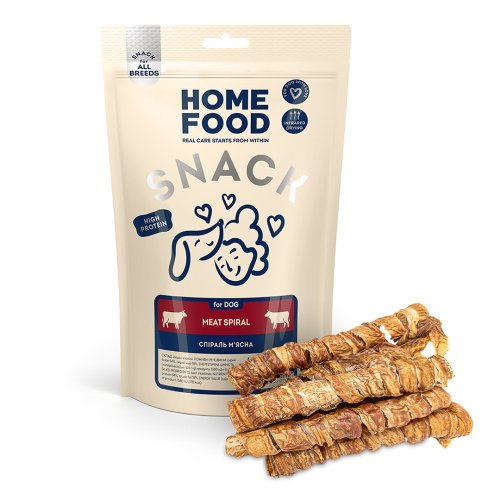 Ласощі для собак HOME FOOD Спіраль м’ясна, 40 г