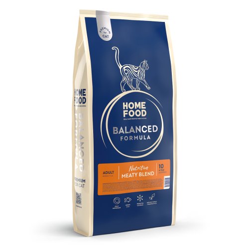 Сухой корм HOME FOOD для взрослых кошек «Мясное ассорти» Nutritive Balanced Formula, 10 кг Сухой корм HOME FOOD для взрослых кошек «Мясное ассорти» Nutritive Balanced Formula, 10 кг