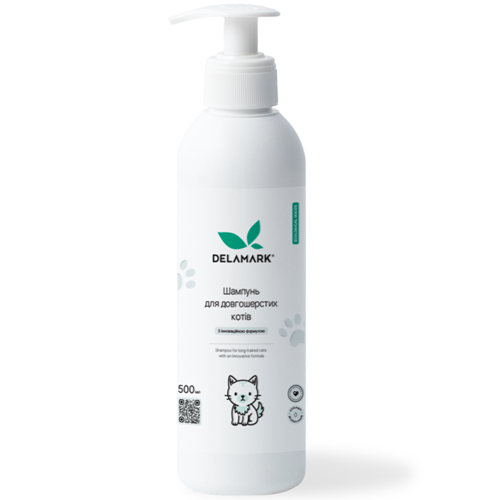 Шампунь DeLaMark для длинношерстных кошек 0,5 л