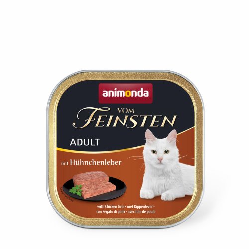 Корм вологий Animonda Vom Feinsten Adult with Chicken liver для котів з курячою печінкою 100 г