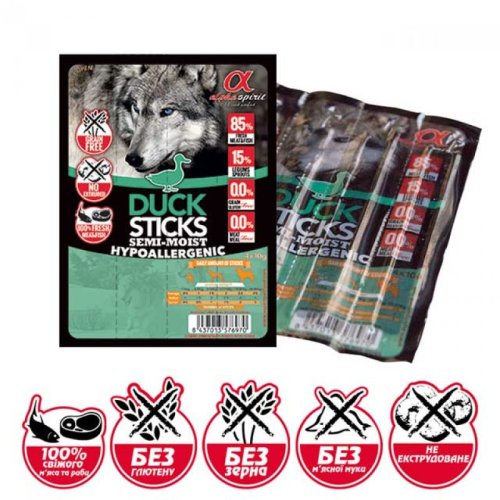 Alpha Spirit Sticks Duck - лакомство Альфа Спирит палочки с уткой 4 шт/уп