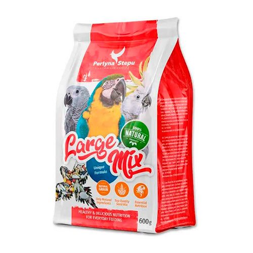 Корм Перлина Степу Large Mix - зерносуміш для великих папуг 0,6кг