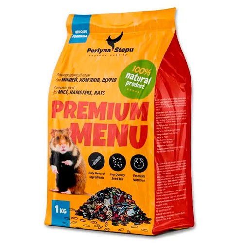 Корм Перлина Степу Premium Menu - зерносуміш для хом'яків 1кг
